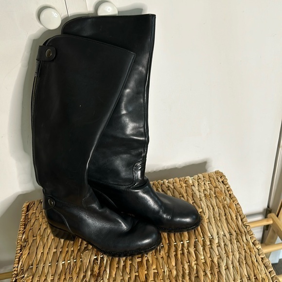 Joan &  David leather black boots  size‎ 6 - Picture 1 of 14